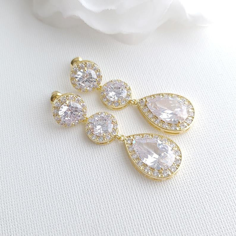 Cubic Zirconia Earrings- Evita