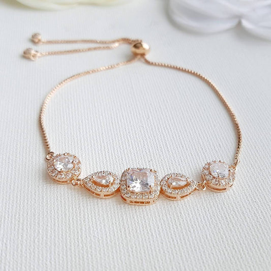 Rose Gold Wedding Bracelets- Gianna