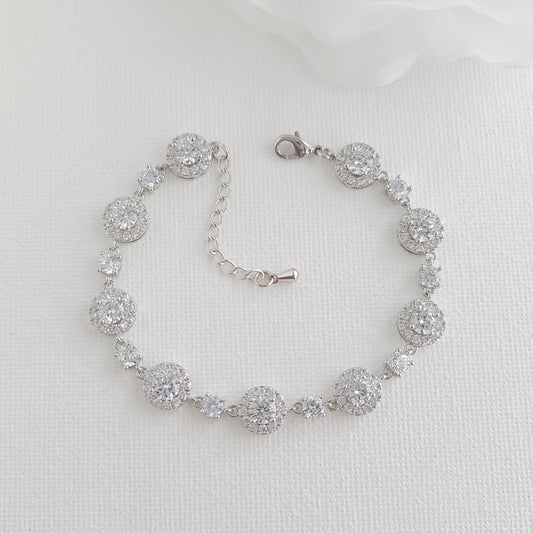 Wedding Day Bracelet for Bride Rose Gold-Reagan