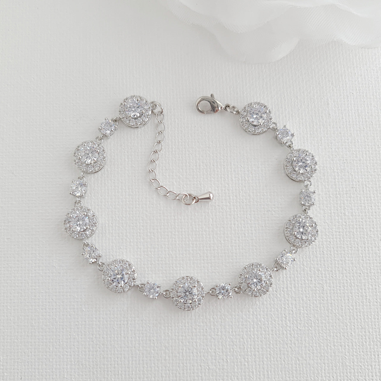 Wedding Bracelet Gift For Brides Matching Round Wedding Rings-Reagan