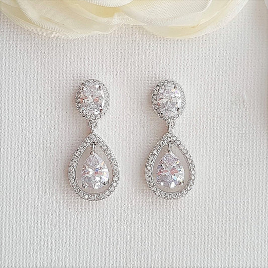 Small Drop Earrings for Brides