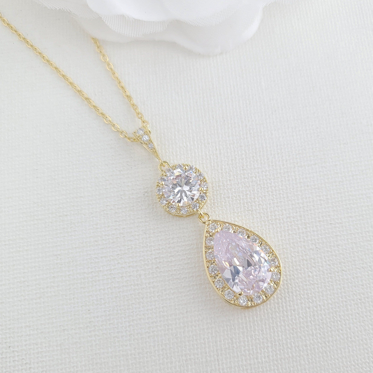 Silver and Cubic Zirconia Bride Jewellery Set- Evita