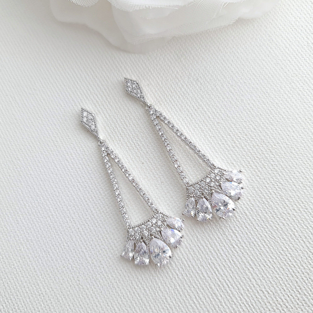 Bridal & Bridesmaids Silver Earrings- Poetry Designs