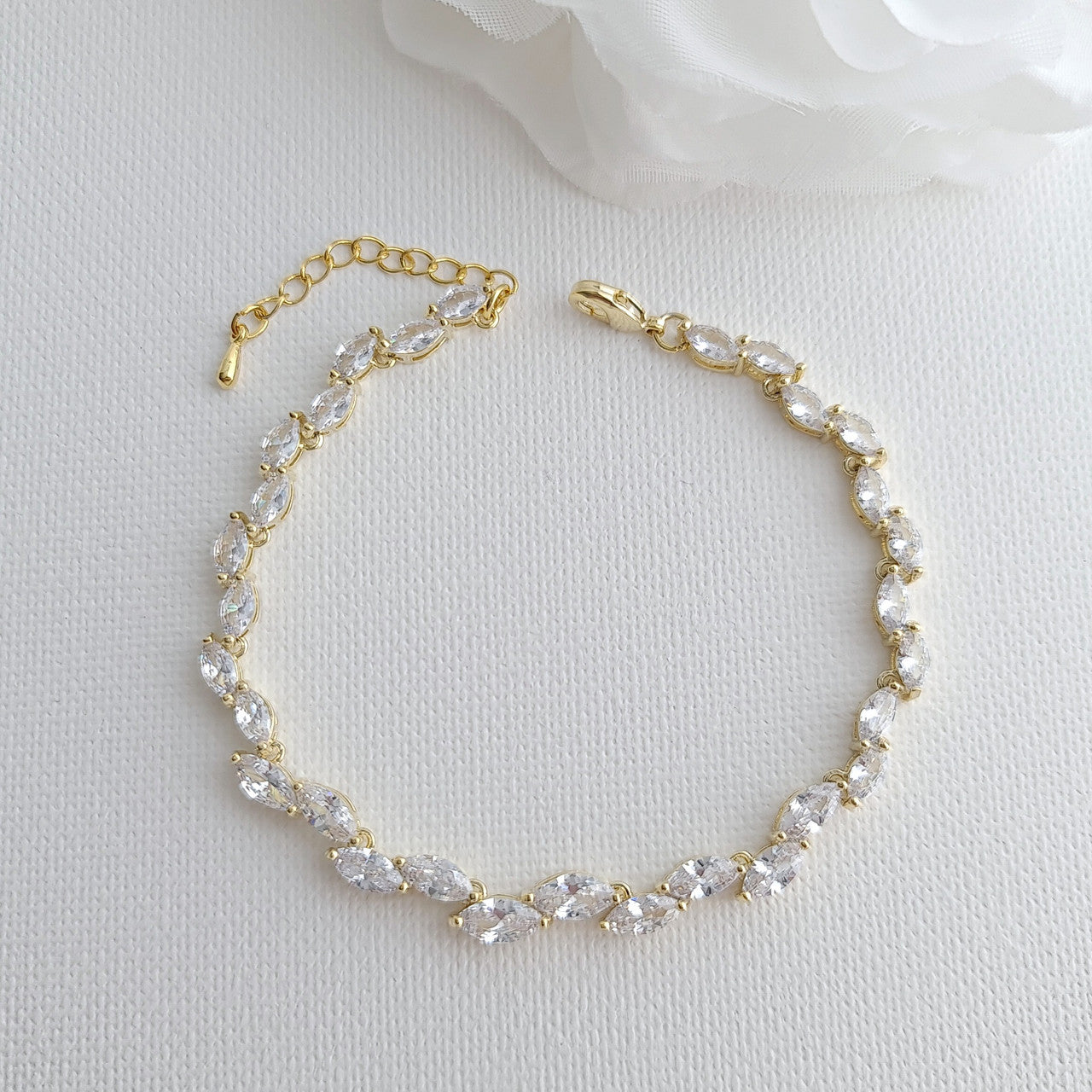 Leaf Bracelet in Gold for Bridal Wear-Belle