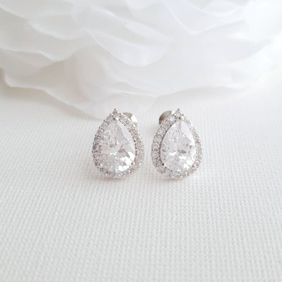 Teardrop Stud Earrings- Emma