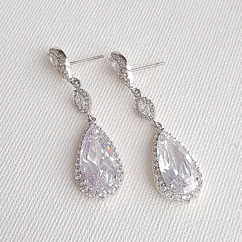 Teardrop Bridal Earrings- Karina