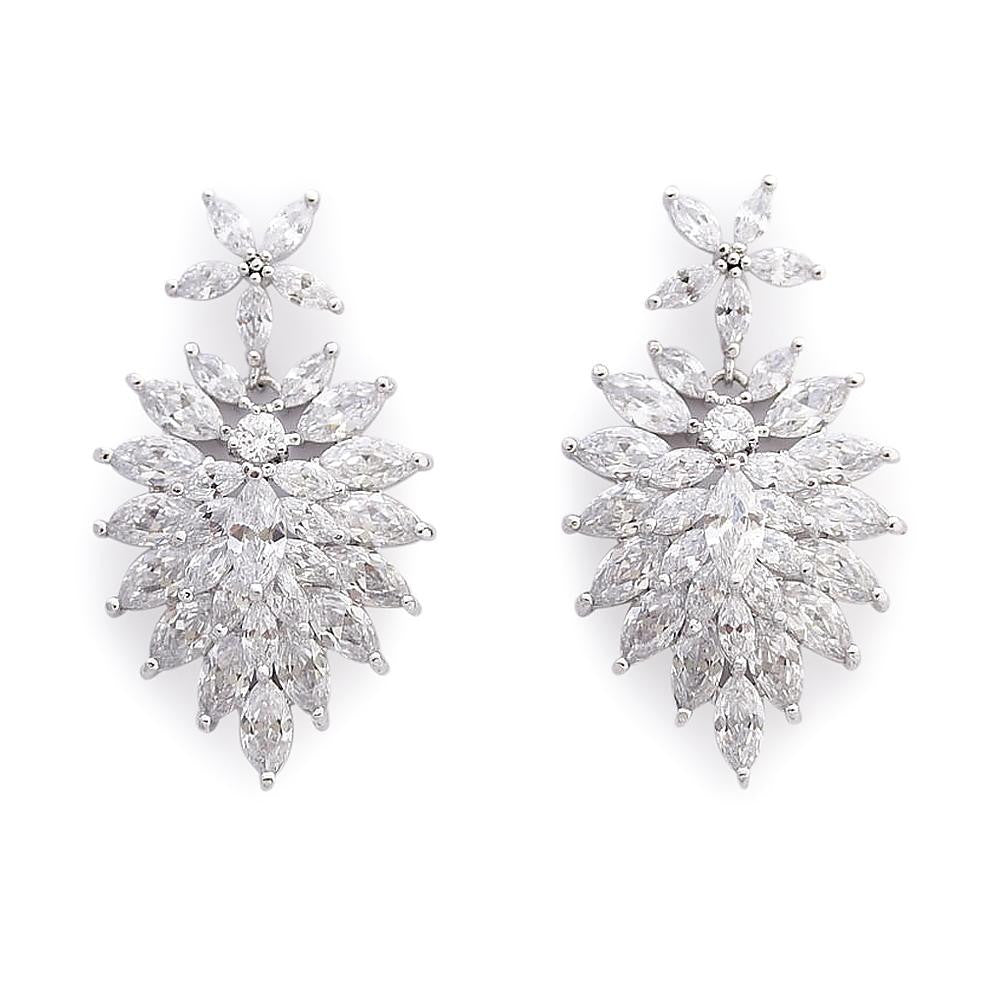 Starburst Bridal Crystal Earrings