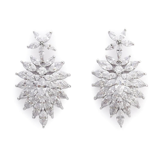 Starburst Bridal Crystal Earrings