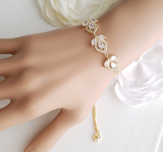 Rose Gold Slider Bracelet - Meghan