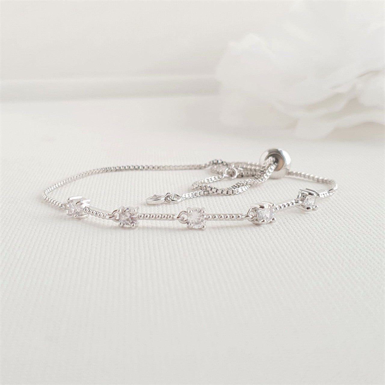 Delicate Wedding Bracelet in Rose Gold for Brides & Bridesmaids- Ginger