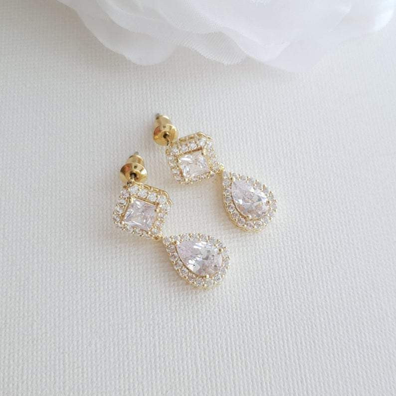 Rose Gold Bridesmaids Earrings- Kala