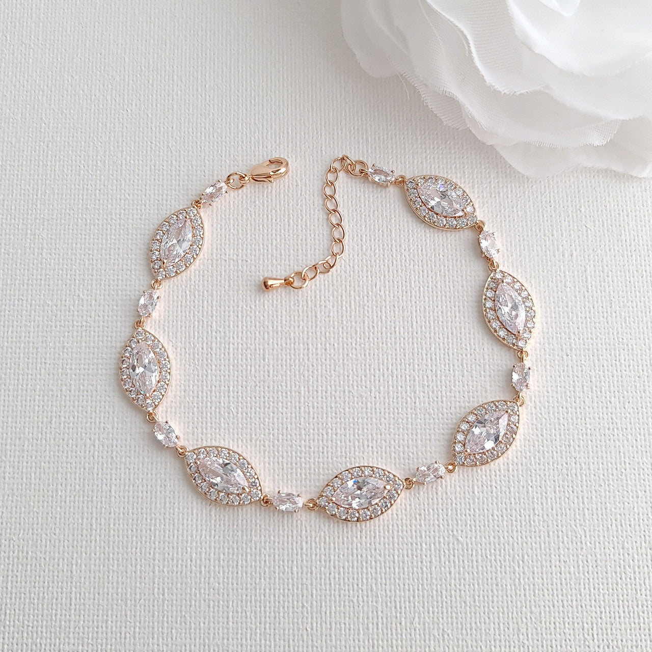 14k Gold Bracelet and Long Gold Earrings Set- Harriet