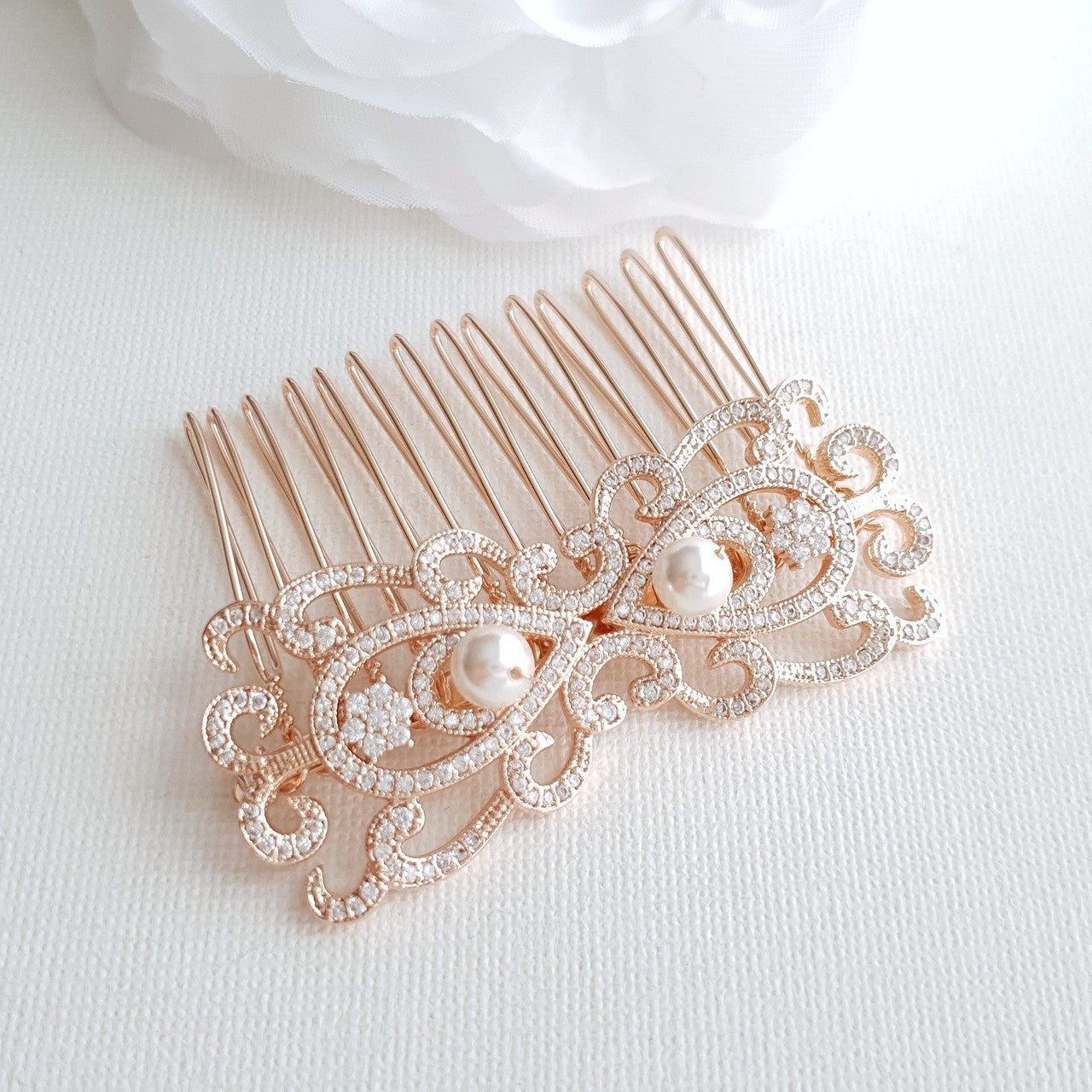 Gold Bridal & Wedding Hair Comb-Arletty