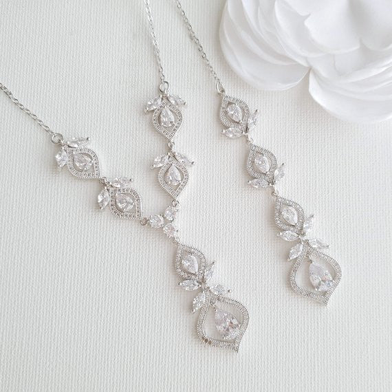 Back Necklace Rose Gold Bridal Necklace Crystal Wedding Necklace Gold Back Drop Necklace Backdrop Necklace for Brides Bridal Jewelry Meghan