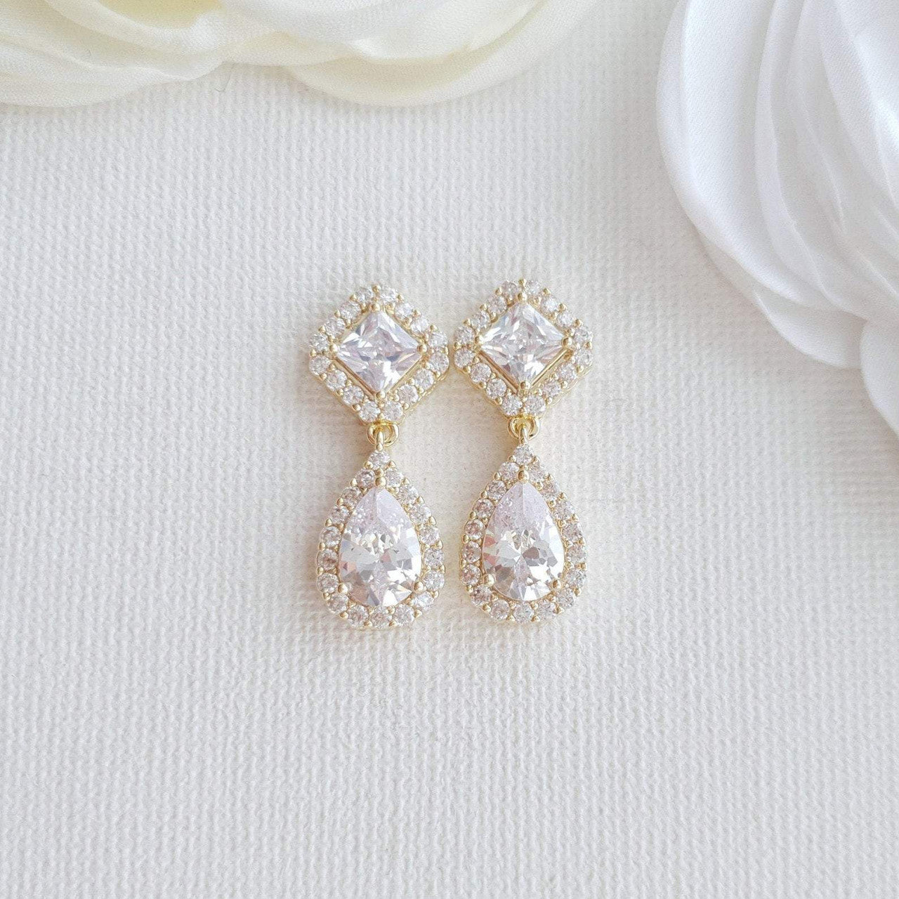 Rose Gold Bridesmaids Earrings- Kala