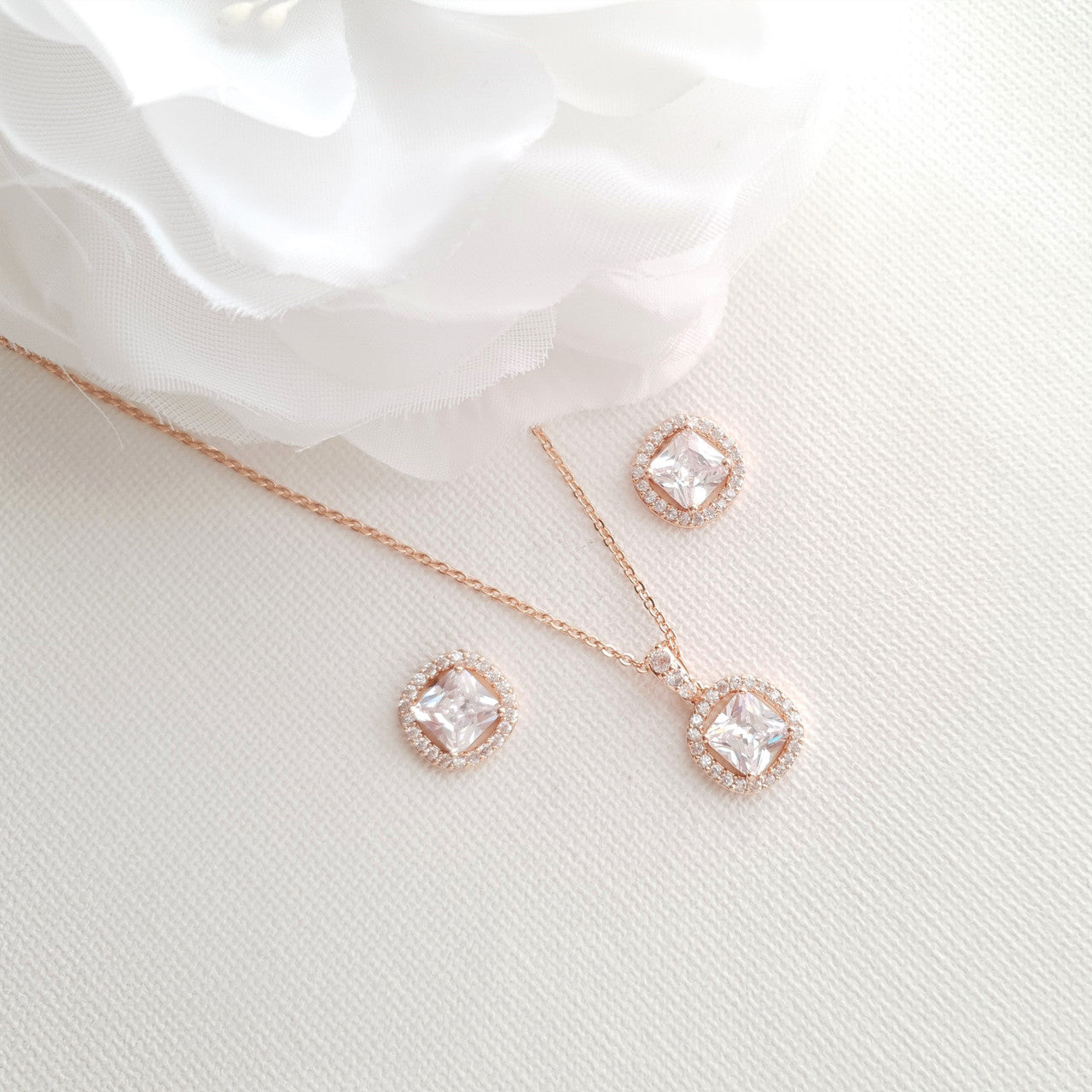 Earrings and Necklace Bridesmaids Jewellery Set-Piper