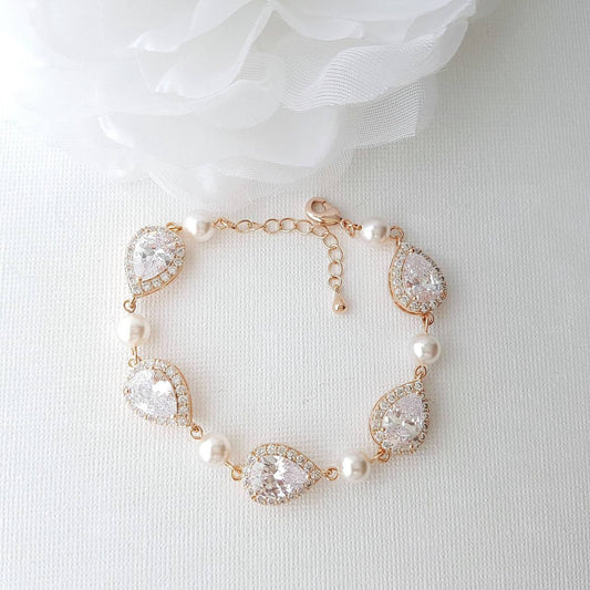 Gold and Pearl Bracelet-Emma