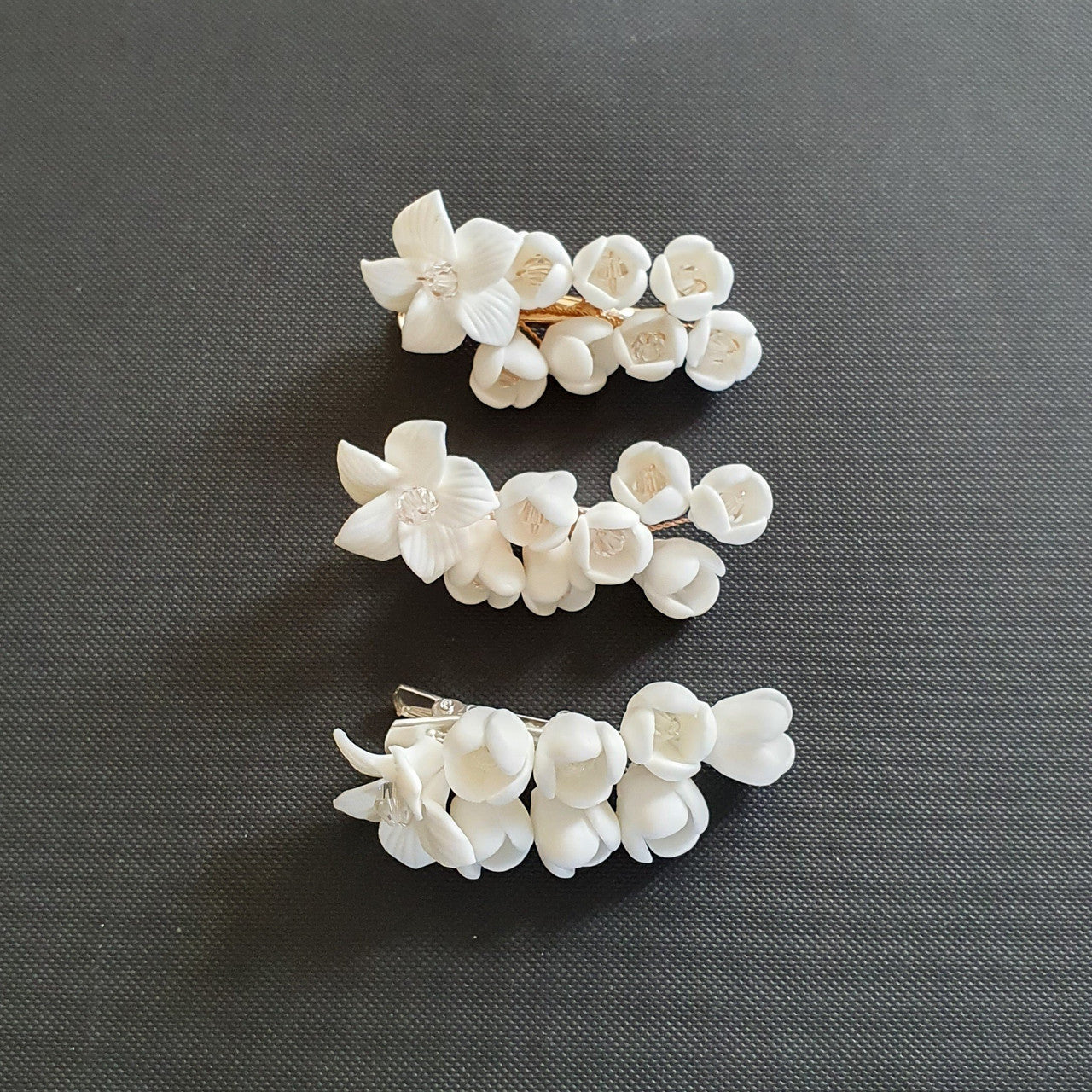 White Flower Wedding Hair  Clip-Lilac