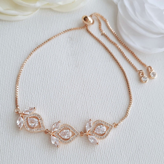 Rose Gold Slider Bracelet - Meghan