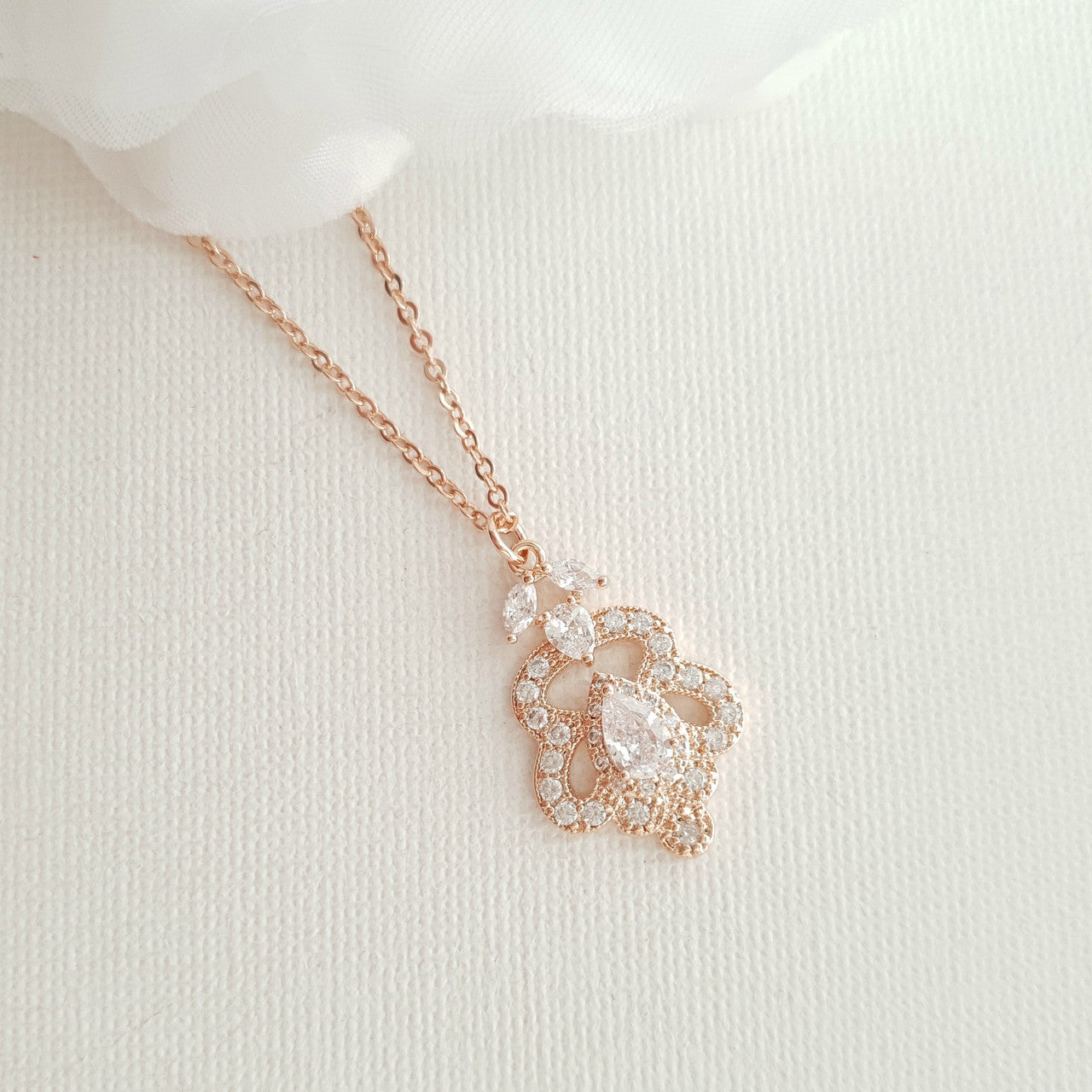 Vintage Pendant Necklace for Weddings- Norma