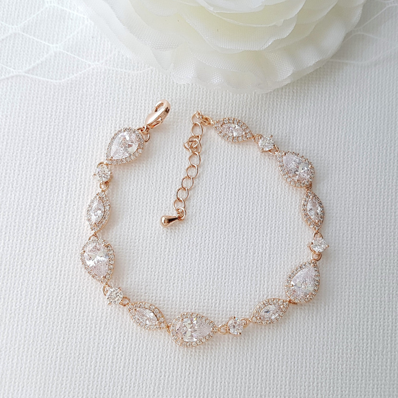 Rose Gold Bridal Bracelet-Ari