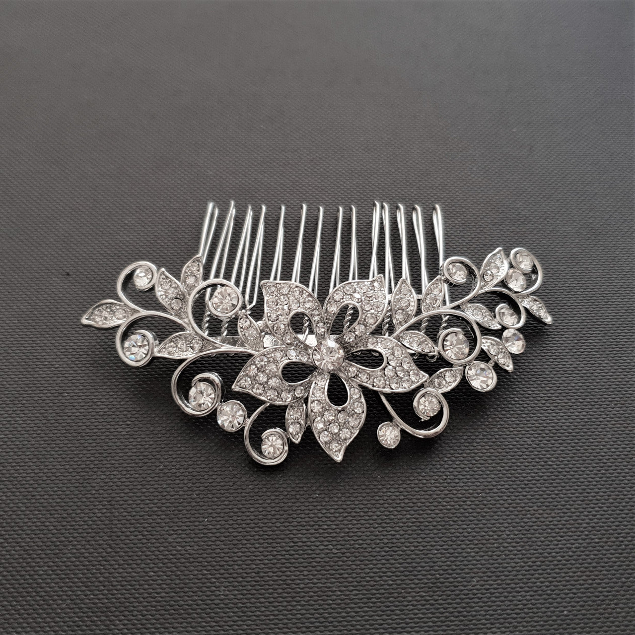 Crystal Flower Vintage Bridal Hair Comb-Fiore