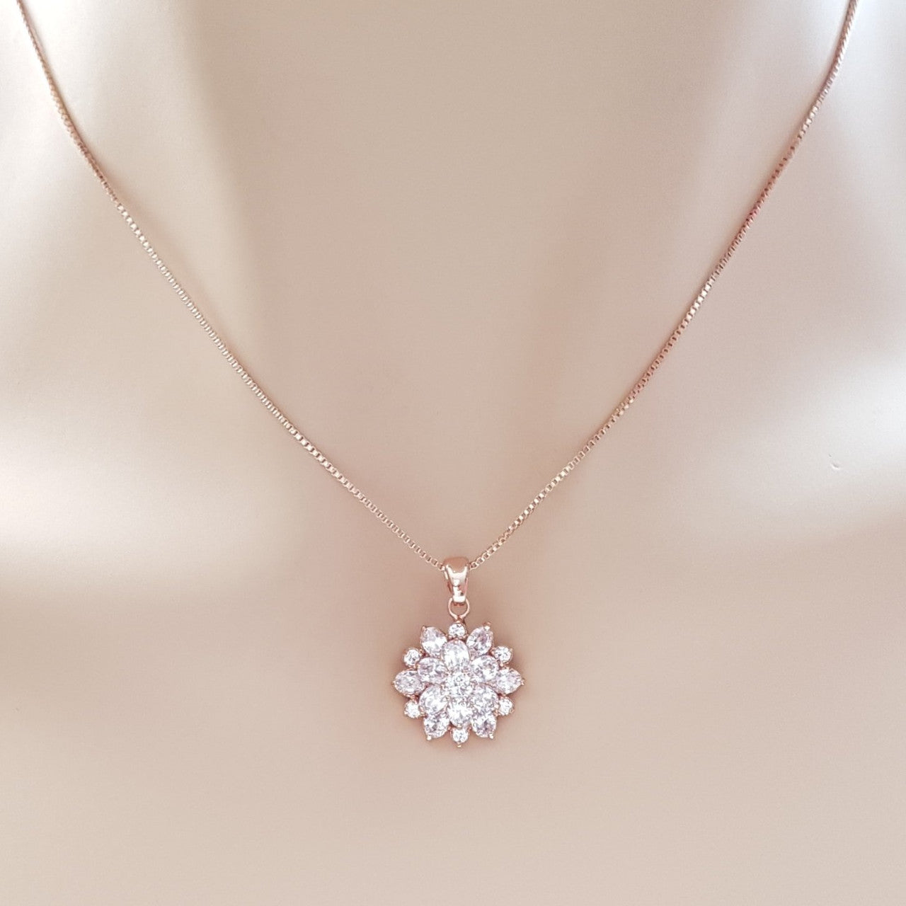 Rose Gold Flower Pendant-Floret