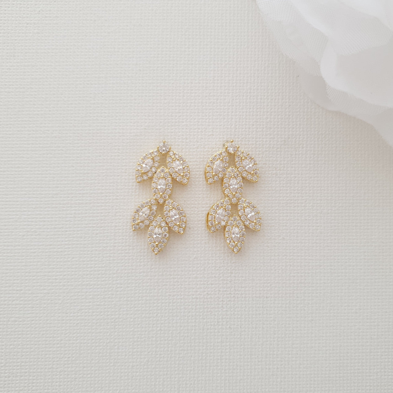Bridal Jewellery Bracelet and Earrings Set-Abby