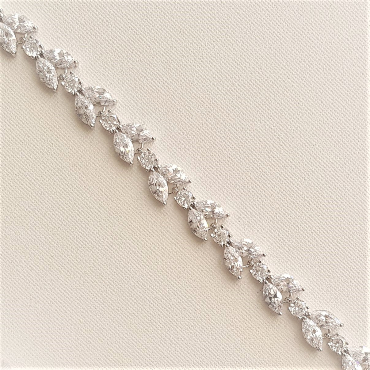 Cubic Zirconia Wedding Day Bracelet- Mia