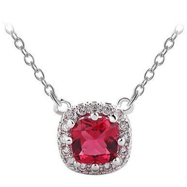 Red CZ Crystal Necklace-Azure Red