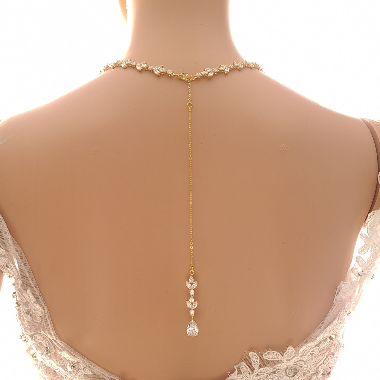 Statement Wedding Necklace With or Without Backdrop-Anya