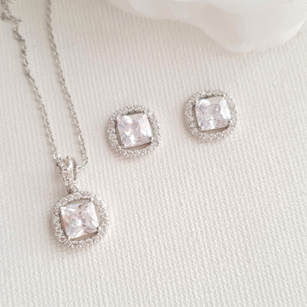Earrings and Necklace Bridesmaids Jewellery Set-Piper