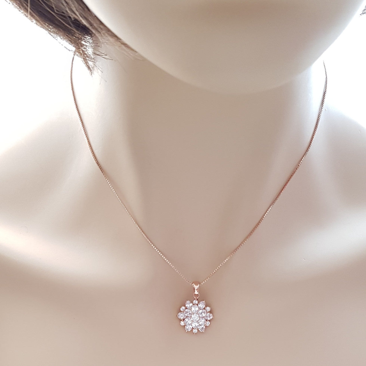 Rose Gold Flower Pendant-Floret