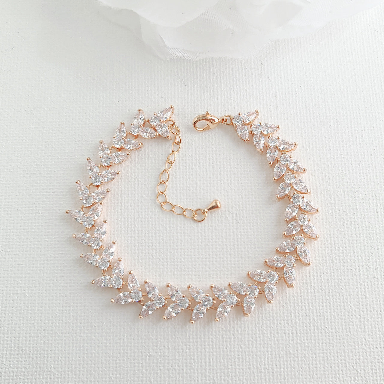 Marquise Cut Bridal Bracelet- Katie