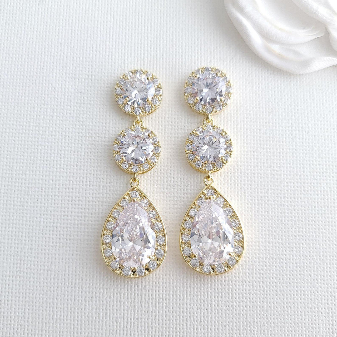 Cubic Zirconia Earrings- Evita