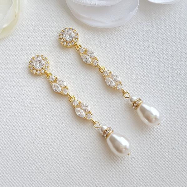 Clip On Pearl Earrings- Hayley