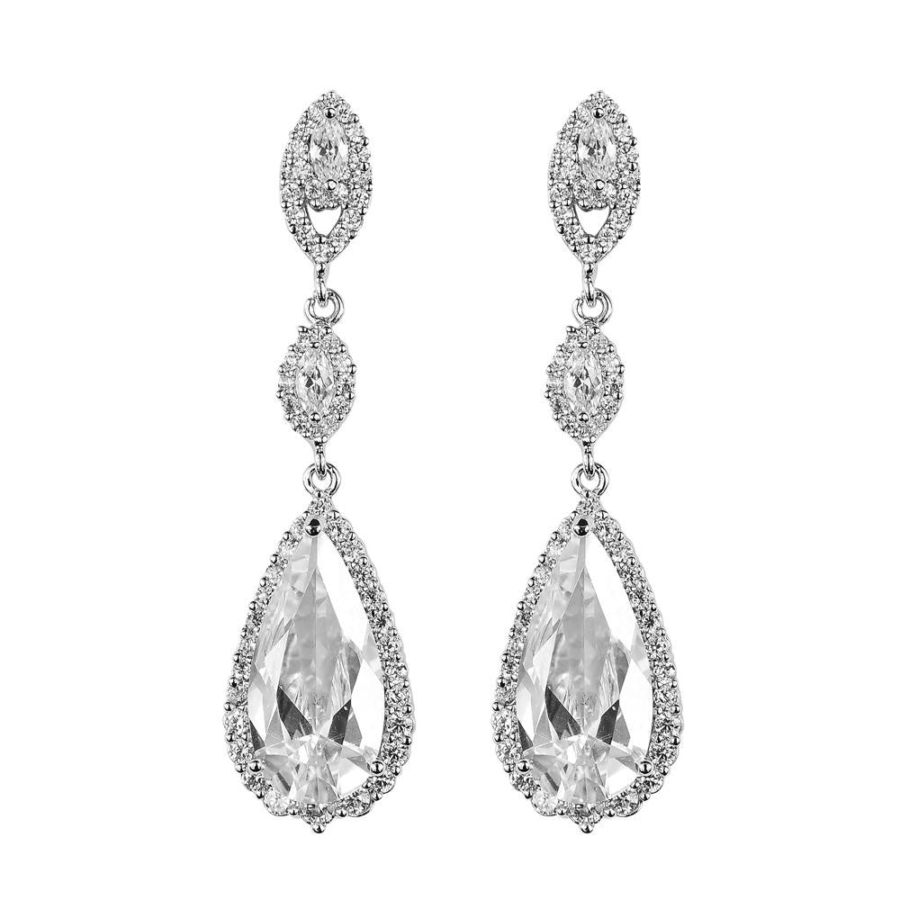 Teardrop Bridal Earrings- Karina