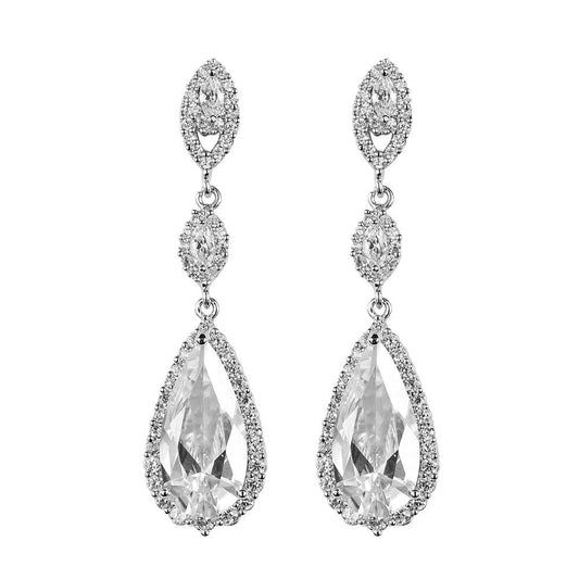 Teardrop Bridal Earrings- Karina