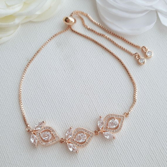 Rose Gold Slider Bracelet - Meghan