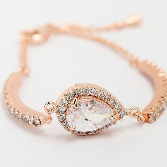 Rose Gold Teardrop Bracelet Ellie