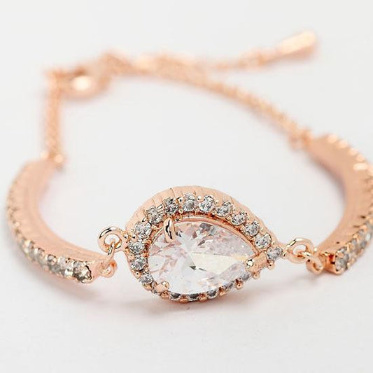 Rose Gold Teardrop Bracelet Ellie