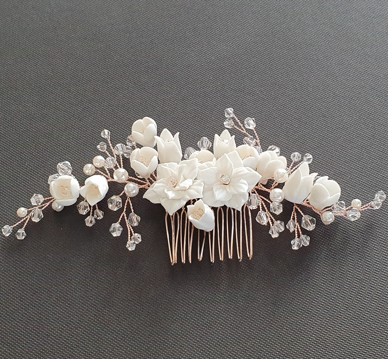Flower Crochet Hair Clip with a Bead – Fashionous