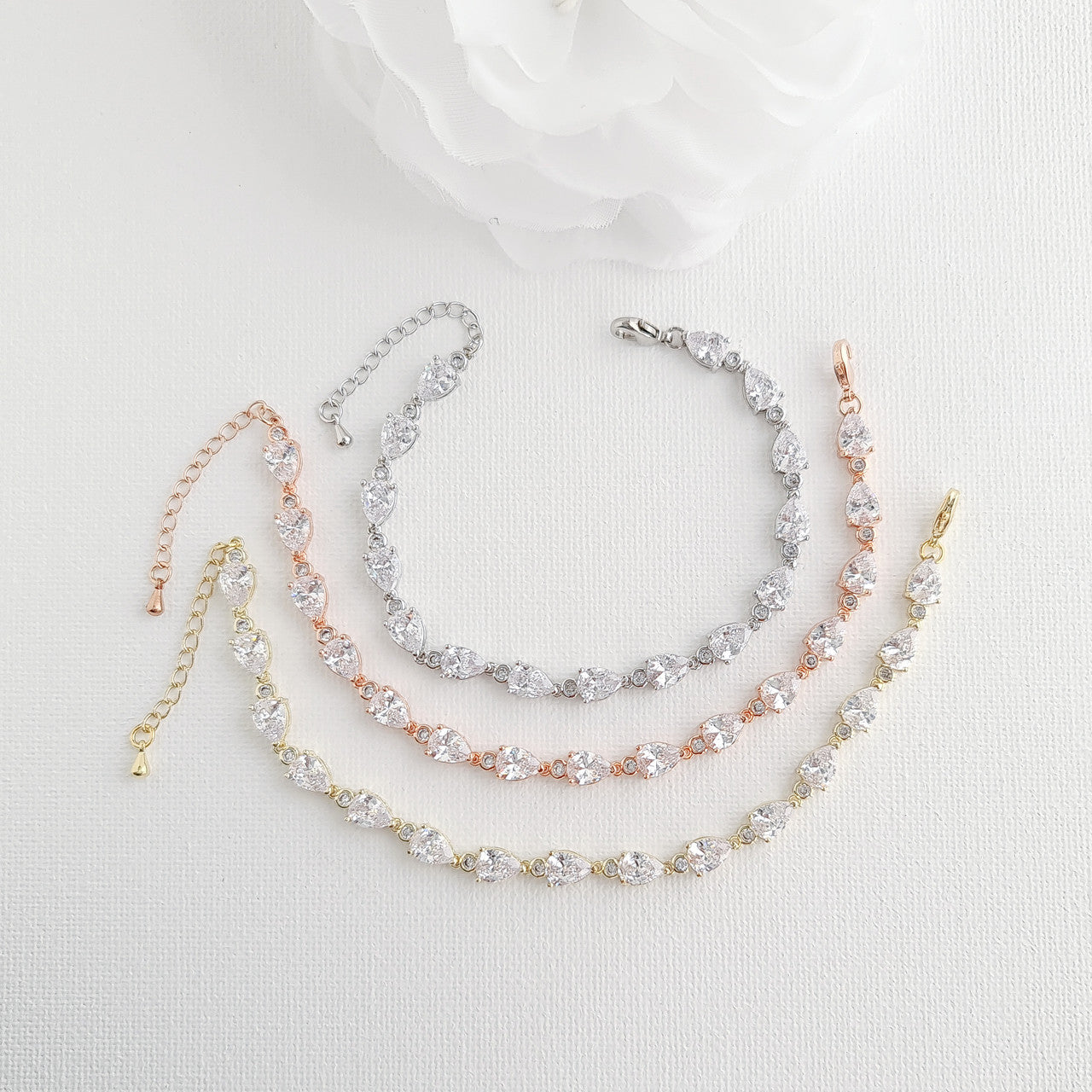 Pink Gold Wedding Jewellery Set-Ivy