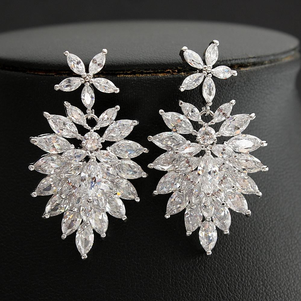 Starburst Bridal Crystal Earrings