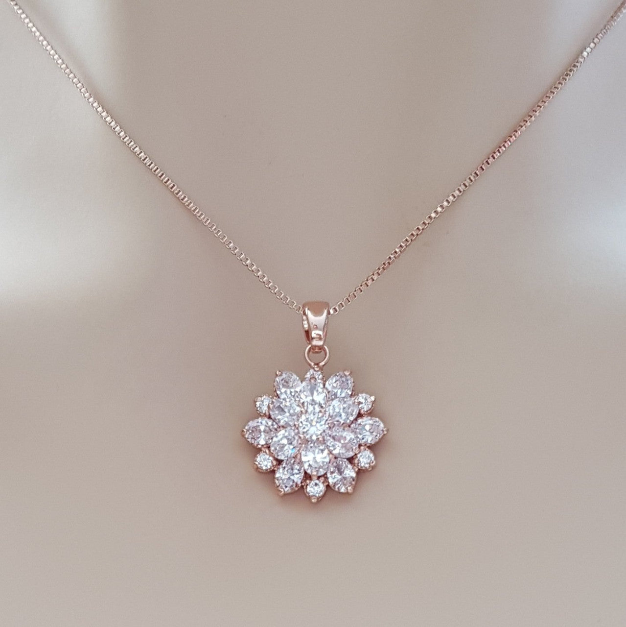 Rose Gold Flower Pendant-Floret