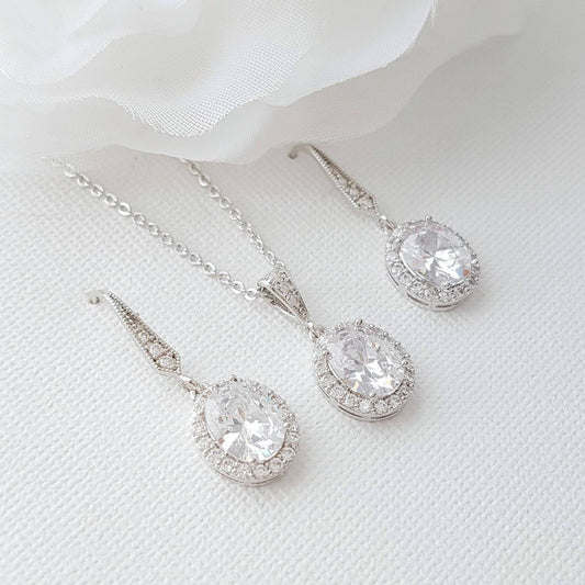 Bridesmaid Necklace and Earring Set-Emily